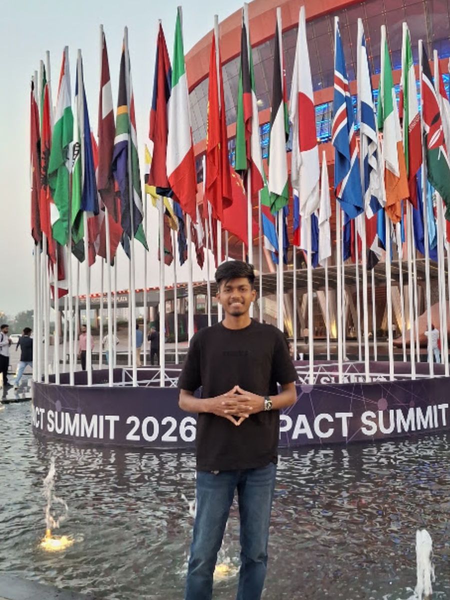 Shubham Galande at the India AI Impact Summit 2026 in New Delhi
