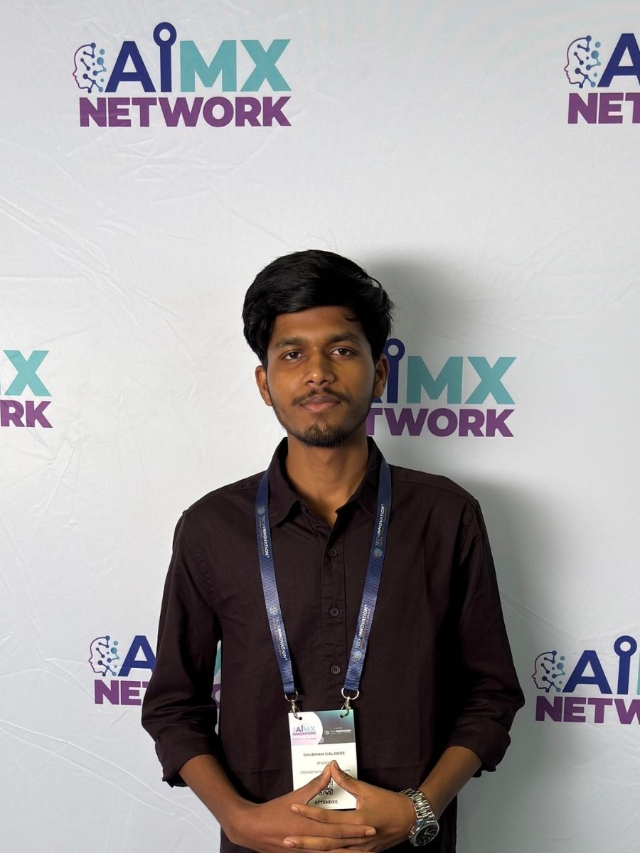 Shubham Galande attending AiMX Singapore 2026